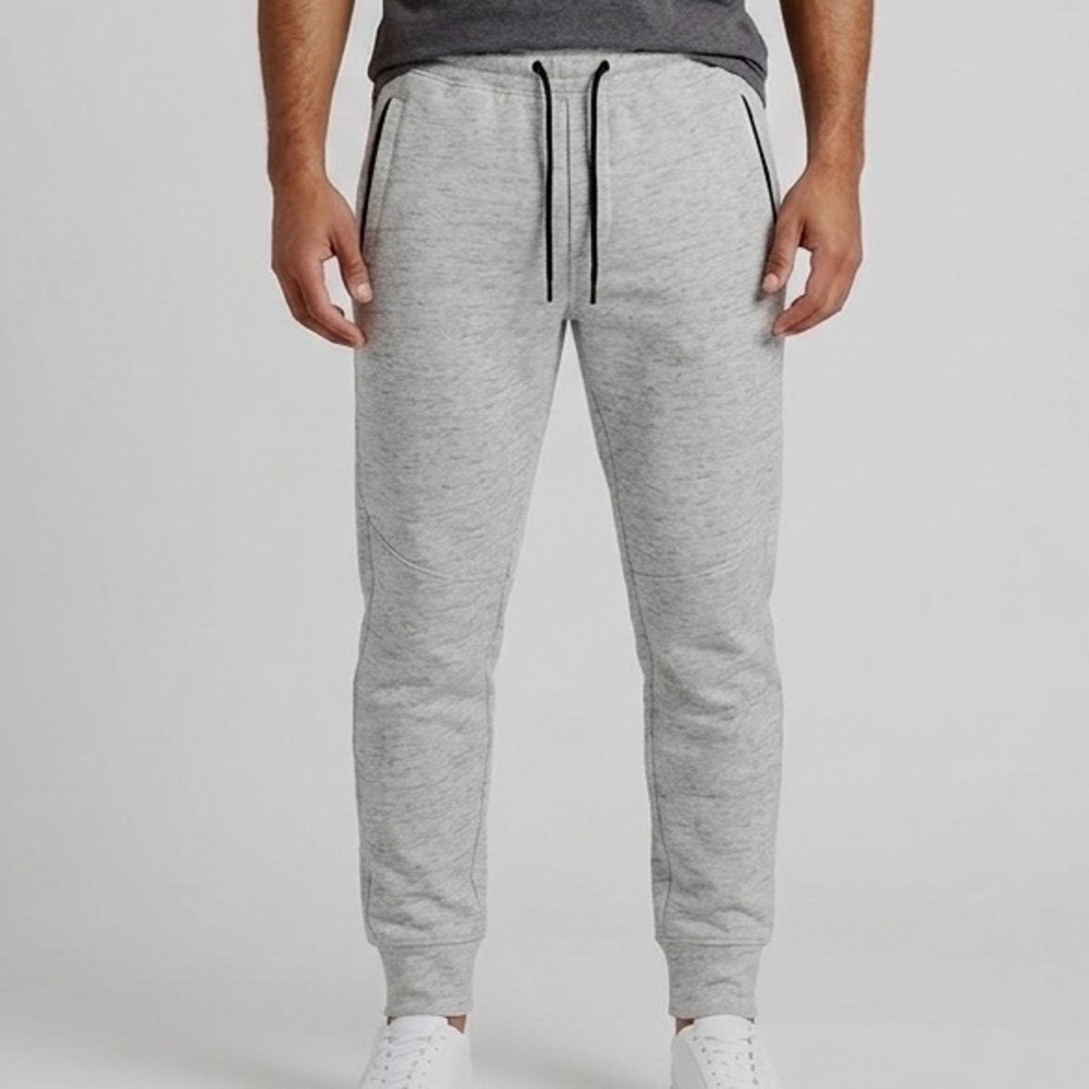 American Eagle Mens Gray Heathered Activewear Jogger Pants Size S Drawstring